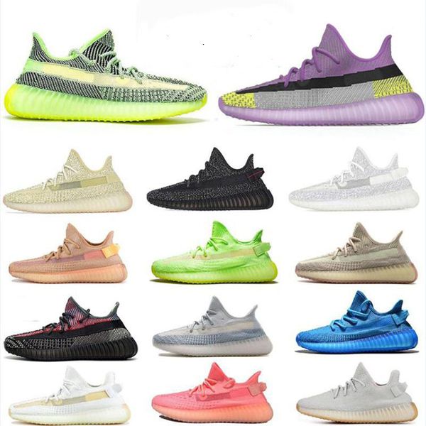 

2020 new kanye west desert sage earth cinder running shoes zyon zebra flax linen static mens trainers sport sneakers 36-45