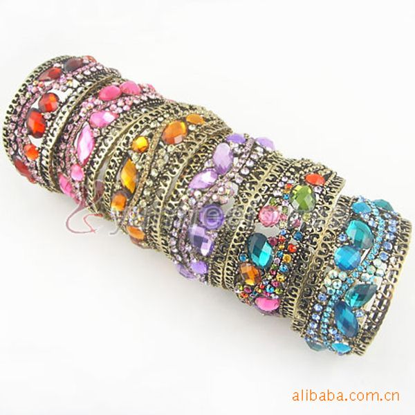 

yb10027 luxuriant big bracelet jewelry bracelet, Black