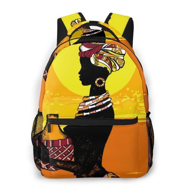 

backpack women shoulder bag for teenage girls african black woman bagpack female ladies school backpack