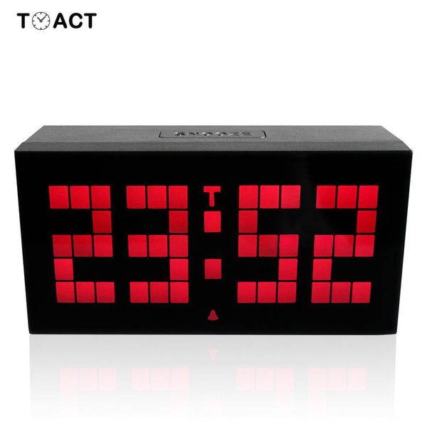 

alarm digital clock led table clock large number display temperature calendar snooze time home decor electronic deskclocks