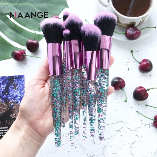 

makeup brushes set 7pcs diamond crystal brush set foundation blush brush powder blending eyeshadow beauty make up tool kit