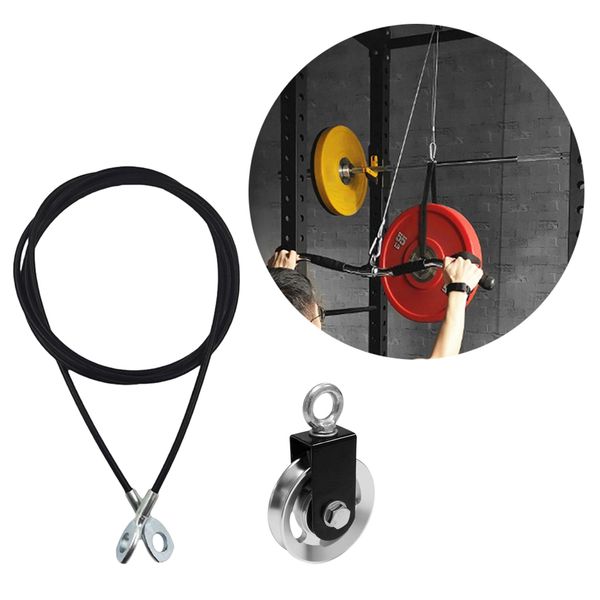 

single wheel swivel pulley fitness lift cable system diy build roller guide