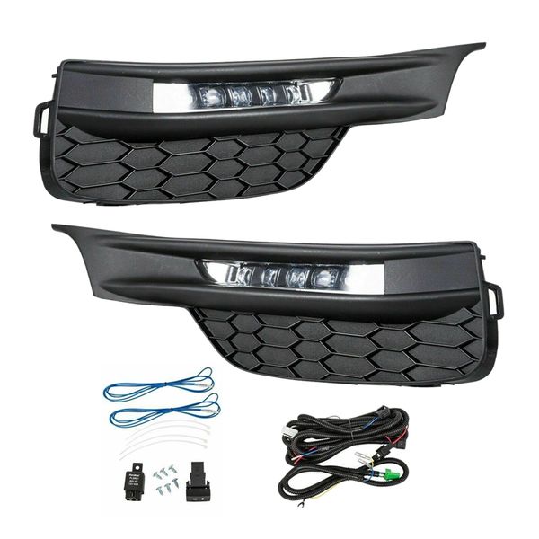 

для accord седан 4dr 2016-2017 бампер противотуманные фары передний бампер leddaytime ходовые огни + переключатель + провода