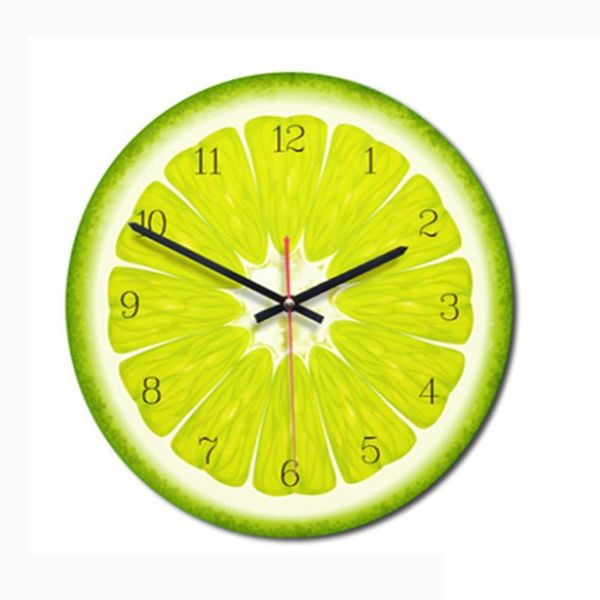 

creative livingroom wall clock cartoon fruits clock kids room wall decoration colorful watch silent movement