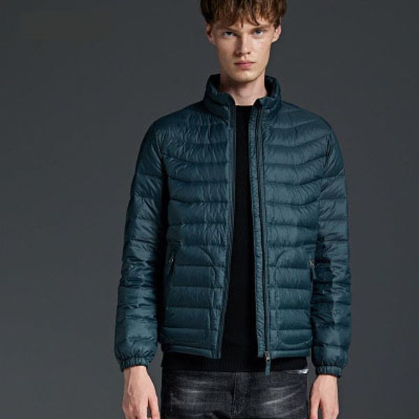 

мужские дизайнер вниз пальто 2019 новый casual male solid color куртки мода britihsh стиль зимняя одежда тиснение мужская одежда мужская для, Black