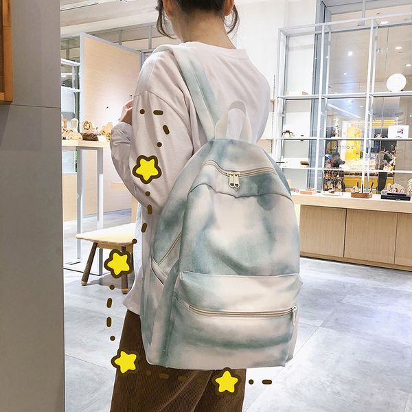 

ins-стиль школьная сумка женская старшая школа студент колледжа vintage sense girl's campus рюкзак градиентный рюкзак