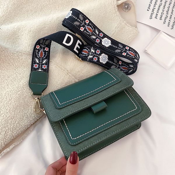 

bags for women originality design handheld women's bag with wide shoulder strap 2019 new retro shoulder messenger bag