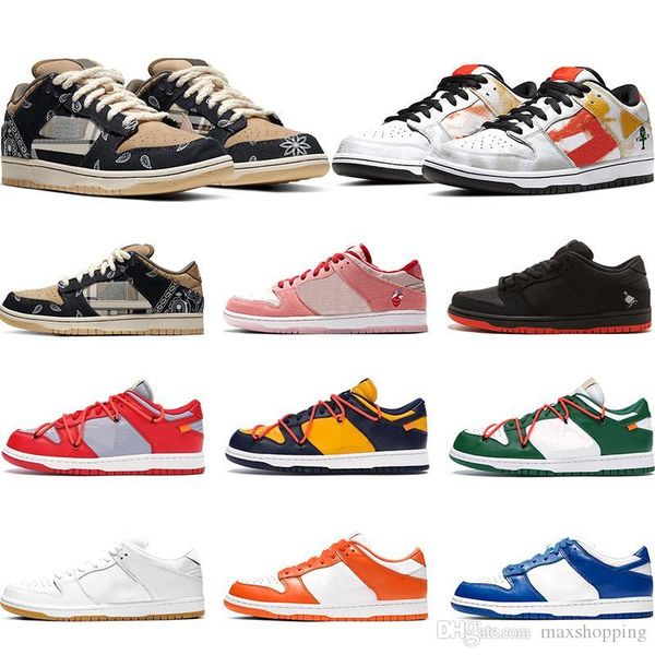 

Новый СБ Данк низкие Роскошные дизайнерские туфли скейтборд Трэвиса Скотта Мужчины Женщины кроссовки белый оранжевый зеленый повседневная спортивная классический удобную размер 36-45