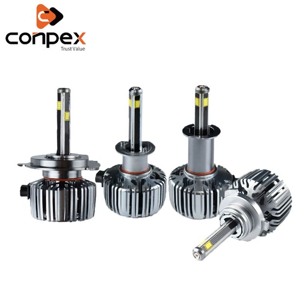 

2pcs авомобил аѬа лампа led 6000k 9006 h4 h7 12v led ин canbus инеллекђалного ипа-декодиѬ