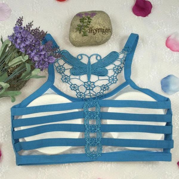 

soft butterfly pattern underwear fitness sport bra women padded vest yoga shockproof women bandage quick drying seamless, White;black