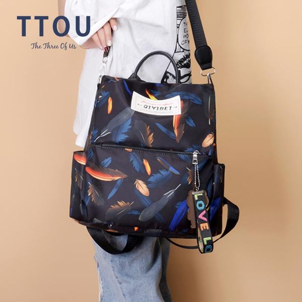 

waterproof oxford women backpack fashion colored circles anti-theft women backpacks ladies large capacity backpack