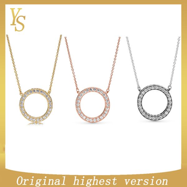 

ys100% sterling silver version original round hollow necklace trend elegant