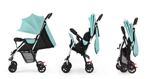 

2020 lightweight portable baby stroller can sit lie summer simple folding pram travel systems bb four-wheeled umbrella trolley