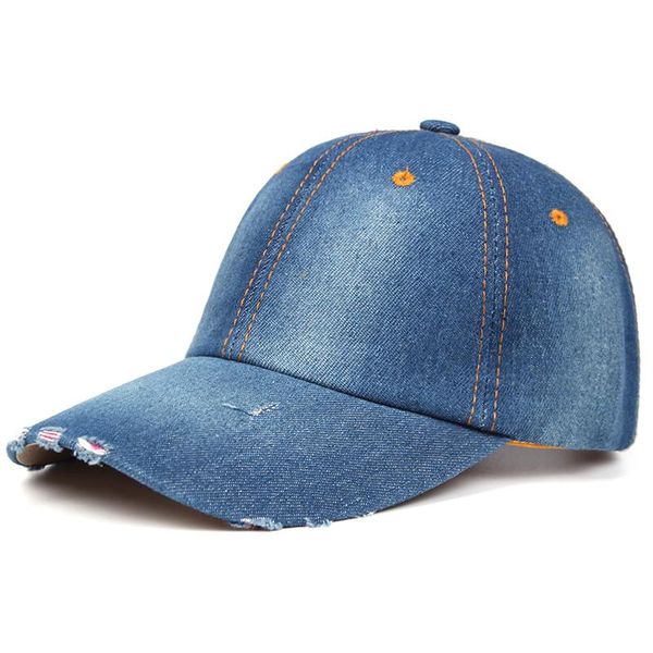 

2020 spring and summer washed denim wild baseball cap fashion hip-hop hat men and women outdoor leisure sports cap zxetj, White