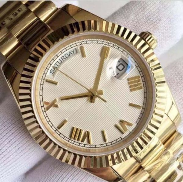 

2019 новые 18 карат золота DayDate мужских часов 40мм автоматические механические Silver дв