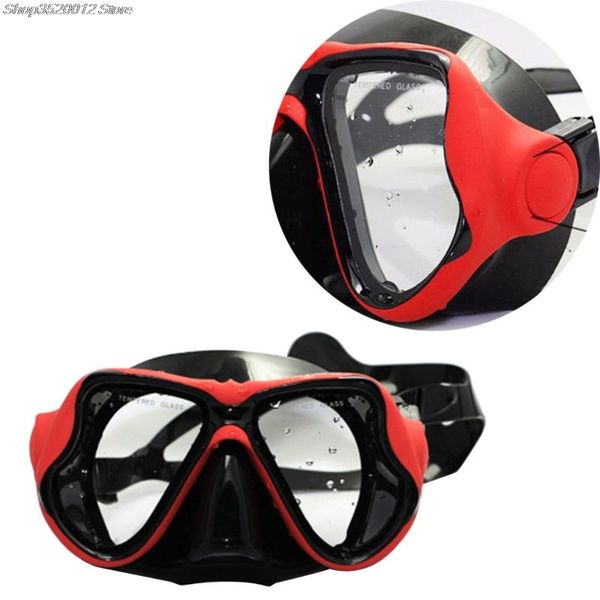 

new tempered glass surface diving mask goggles underwater swimming waterproof leakproof comfortable fit snorkeling mirror