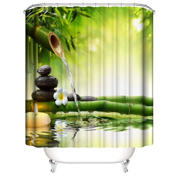 2019 Customized Waterproof Buddhist Mood Bamboo Stream Waterfall