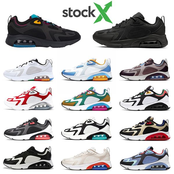 

2019 new 200 men running shoes bordeaux triple black university blue breathable women trainer air youth trainer sports sneaker runner, White;red