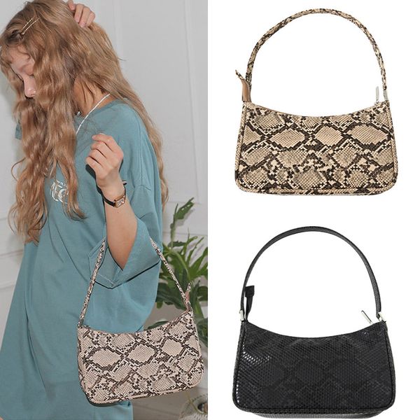

fashion serpentine women handbag pu leather women's flap bag female shoulder bag lady crossbody bags sac