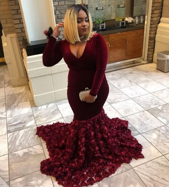 

prom burgundy evening dresses mermaid robe de soiree, Black