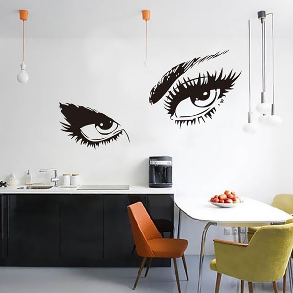 Home Decoration Posters Wall Stickers Audrey Hepburn Sexy Eyes Wall Stickers Living Room Decorations Diy Vinyl Adesivo De Parede Girls Home Big