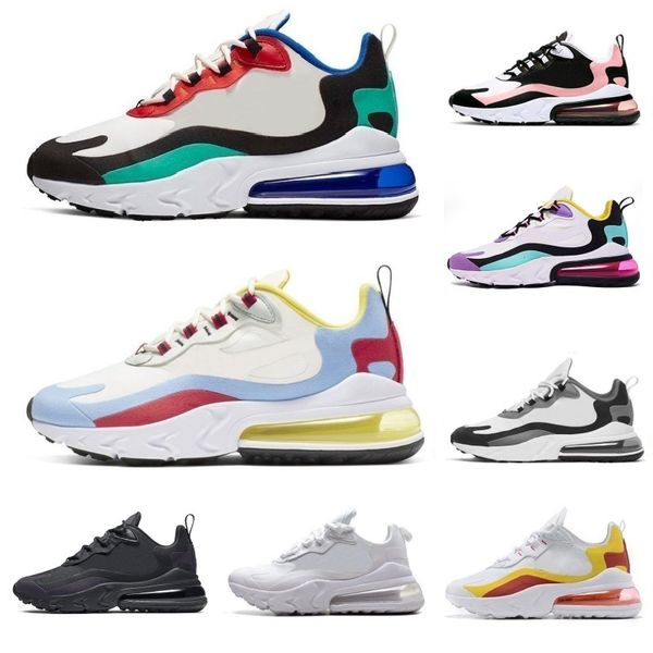 

react mens designer running shoes men women casual bauhaus bleached coral black white grey orange yellow chaussures sneakers 36-45