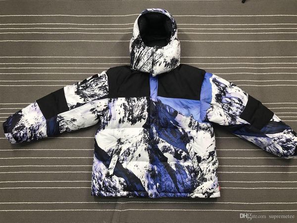 

мода 17fw пуховик марки горнолыжной балторо ветрозащитной толстая верхняя одежда parka осень пальто зима снег куртка, Black