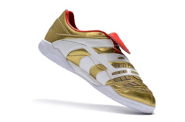 

2019 men football boots gold/white dream back 98 predator accelerator fg/ic soccer shoes soccer cleats