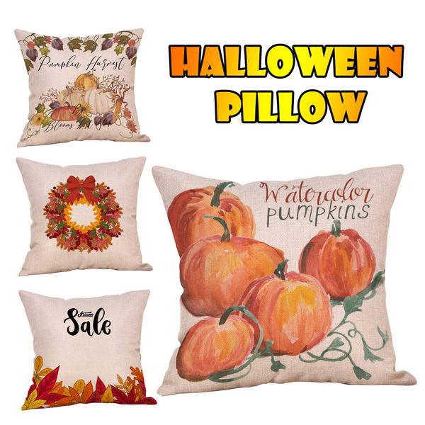 

halloween home car bed sofa decorative letter pillow case cushion cover