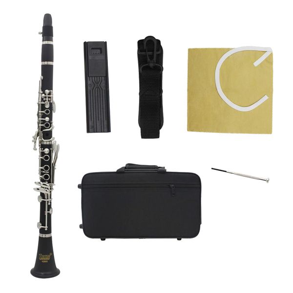 

clarinet black ebonite bb key clarinet b flat good sound with case accs