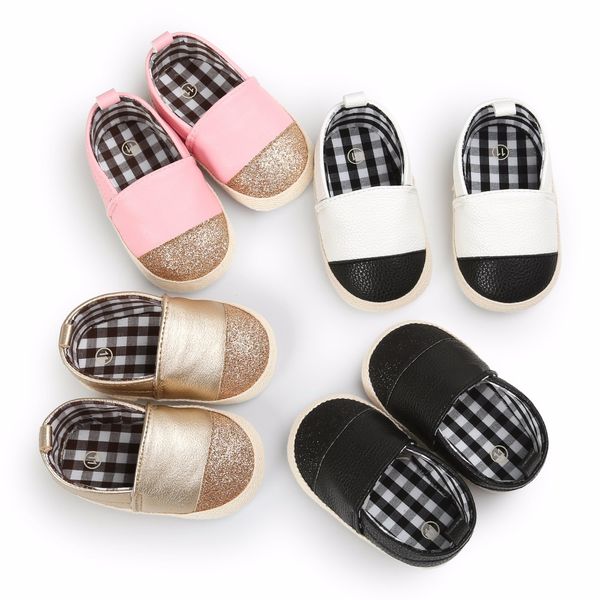 

new baby slipers gold glitters first walkers anti-slip pu leather crib girls boys sneakers casual baby moccasins shoes