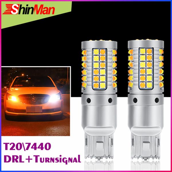

shinman canbus car led turnlight t20 7440 turnsignal high bright led daylight day time running light wy21w drl accessories
