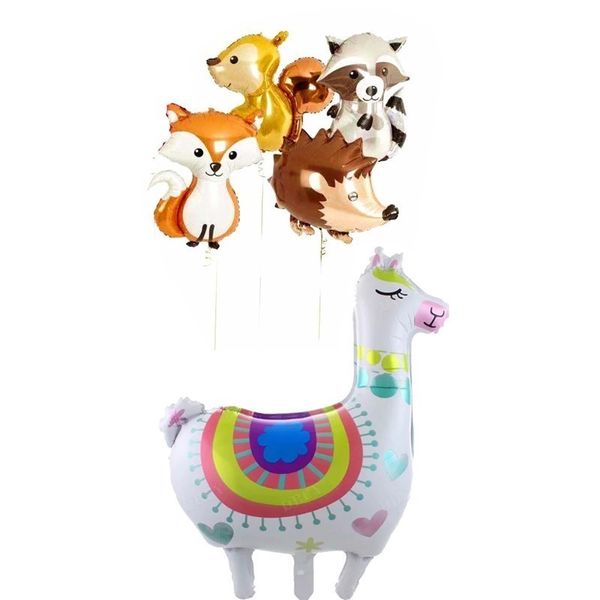 

1pc large fox hedgehog and squirrel foil balloons animal birthday party decorations babyshower decor balls children's toy