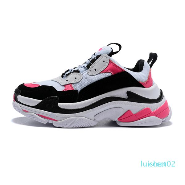 

2020 triple s fashion designer shoes platform sneakers for women luxury black bred white green pink mens casual shoe outdoor walkingl02 ct02