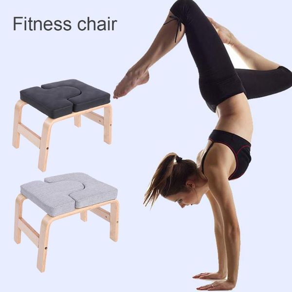 

yoga inversion chair home yoga stool fitness accessories headstand bench chair stool handstand pu sponge mat