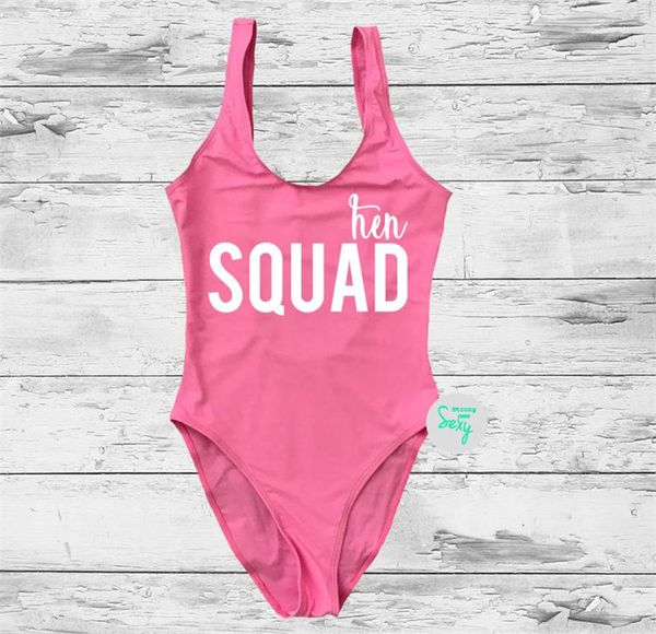 

hen squad swimsuit bachelorette swimsuit swimwear women push up one piece swim suits monokini cover up, White;black
