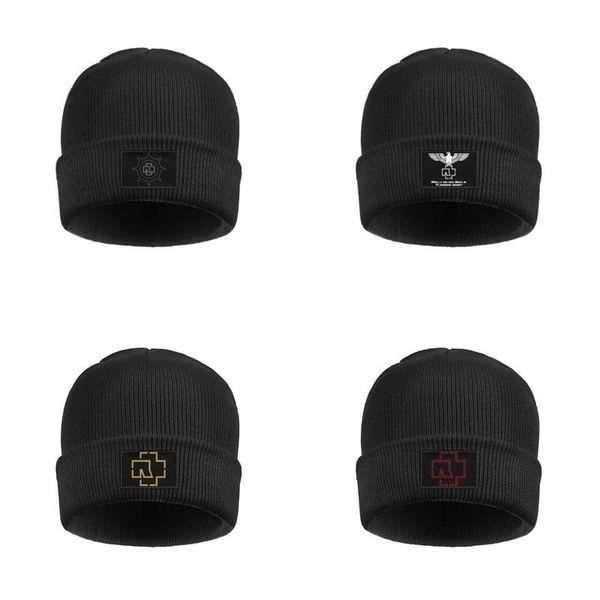 

мода раммштайн группа орел логотип манжеты тобогган beanie шляпы папа популярны золотые немецкой музыкальной группы rammstein простой, Blue;gray