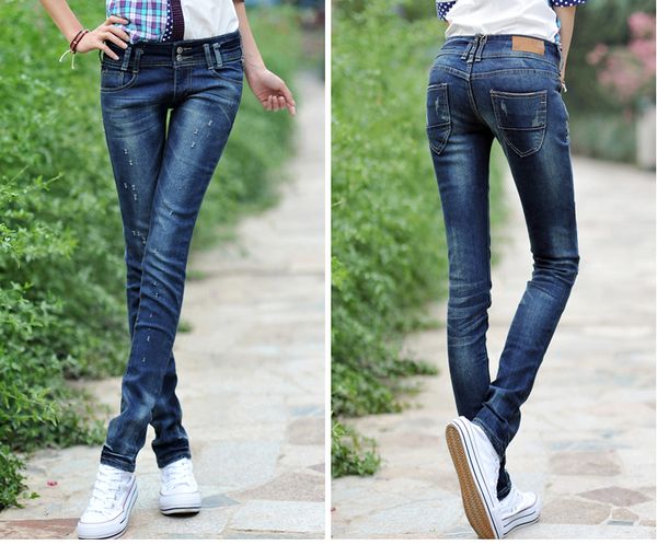 

the blue beam foot female loose haroun pants jeans fashion pants