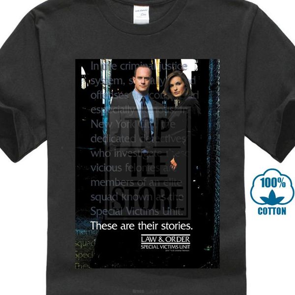 

law and order svu licensed t shirt 022863, White;black