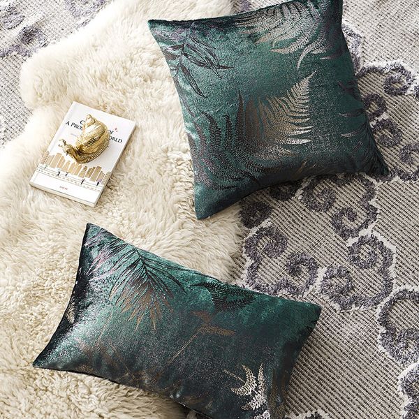 

2019 new creative leaf pattern cushions blending cusions home textile decorative home sofa bed pillows almofadas cojines supply