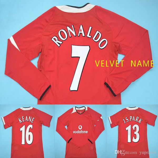 

Soccer Jersey 05 06 Ronaldo Jersey Man Rooney v.Nistelrooy Giggs J.S.Park 2005 2006 Keane Solskjaer Football United UTD Jersey Kits Sets