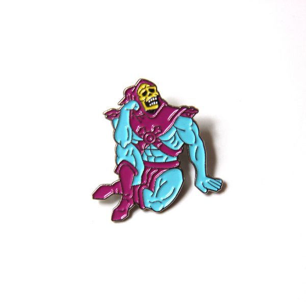 

12pcs he-man and the masters of the universe pin enamel brooch backpack clothes badge lapel pins and brooches fashion jewelry, Gray