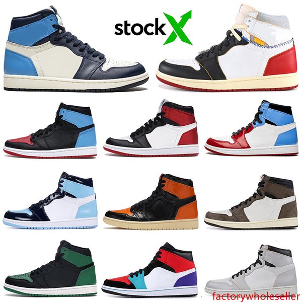 

stock x jumpman 1 men basketball shoes 1s unc to chicago obsidian spiderman banned fearless women mens trainer fashion sports sneakers