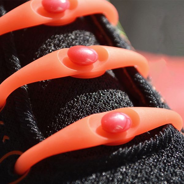 

12pcs/ set elastic shoelaces no tie lazy silicone waterproof shoes lace for women shoe tenis 9 colors ing, Black