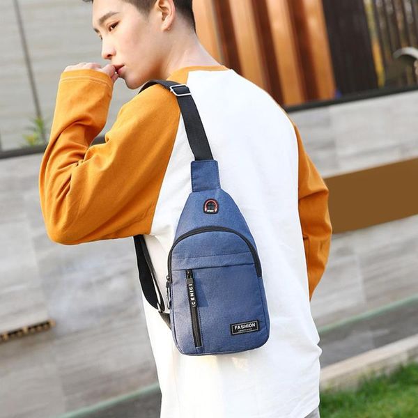 

canvas shoulder chest handbags men portable duarable outdoor fashion sports casual crossbody messenger bag