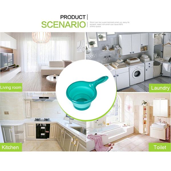 

safe hanging type kitchen transparent water scoop multifunction home folding lightweight bath thickened handle pp solid