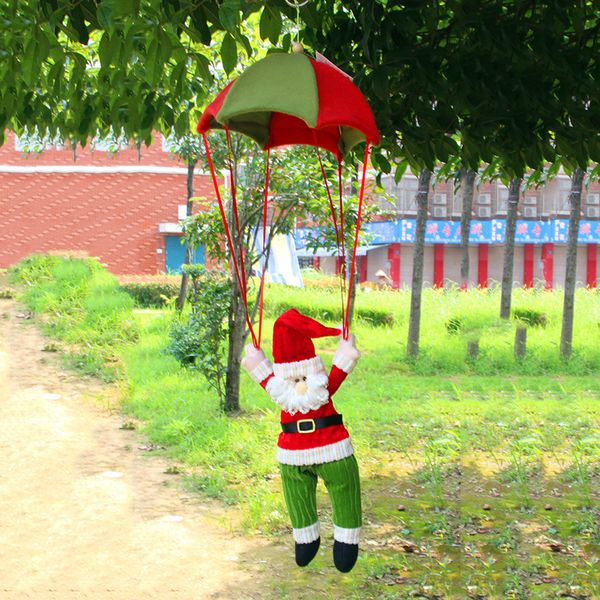 

decorative christmas santa claus snowman in parachute christmas tree hanging ornament decoration navidad natal