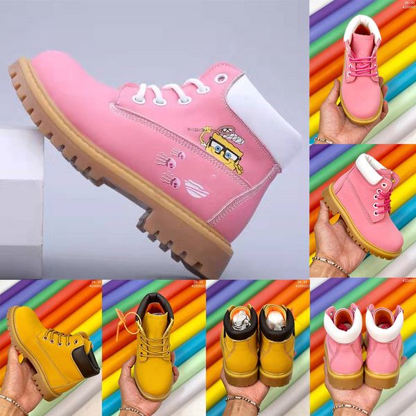 

тбл лесоматериалами лэнд абсолютно желтые сапоги дети бренд дизайнер обувь для девочек кожаные детские сапоги мода спортивные кроссовки, Black;grey