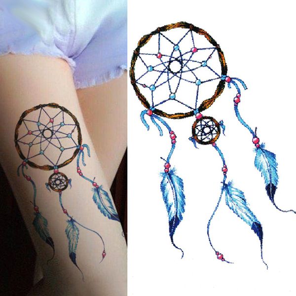 

temporary tattoo sticker waterproof removable dream catcher pattern body art stickers cun 668