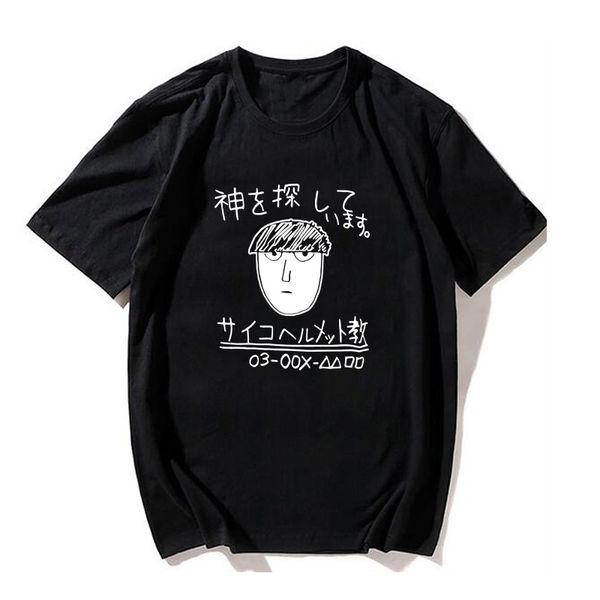 

new mob psycho 100 t shirtanime kageyama shigeo cosplay costumes loose short sleeve tees t-shirt, White;black